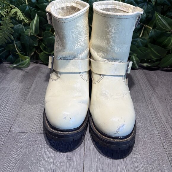 Vtg Skechers Leather Boots Motorcycle Moto Engineer Men 7 W8.5 Goth Steel Toe main image 10